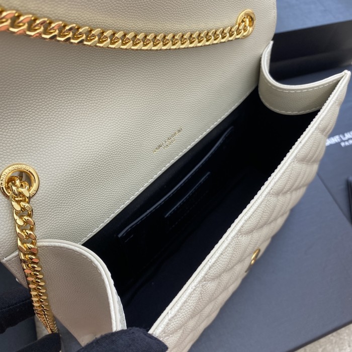 Saint Laurent gold label Logo shoulder crossbody bag women's models white versatile classic recommended
