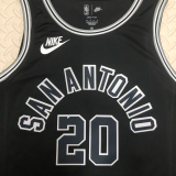 22-23 SA Spurs GINOBILI #20 Black Top Quality Hot Pressing NBA Jersey (Retro Logo)