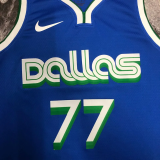 22-23 Dallas Mavericks DoNCIC #77 Blue City Edition Top Quality Hot Pressing NBA Jersey