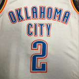 OKC GILGEOUS-ALEXANDER #2 White Top Quality Hot Pressing NBA Jersey