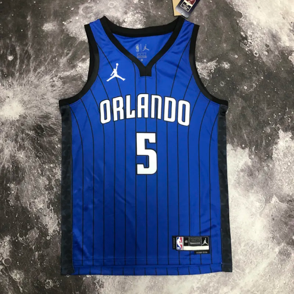 22-23 Magic BANCHERO #5 Royal blue Top Quality Hot Pressing NBA Jersey (Trapeze Edition)