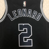 22-23 SA Spurs LEONARD #2 Black Top Quality Hot Pressing NBA Jersey (Retro Logo)