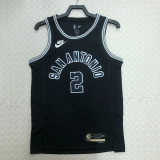 22-23 SA Spurs LEONARD #2 Black Top Quality Hot Pressing NBA Jersey (Retro Logo)