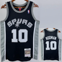 1993-94 SA Spurs RODMAN #10 Black Retro Top Quality Hot Pressing NBA Jersey