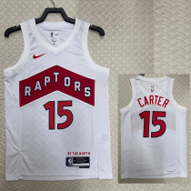 22-23 Raptors CARTER #15 White Top Quality Hot Pressing NBA Jersey