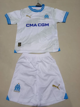 23-24 Marseille Home Kids Soccer Jersey