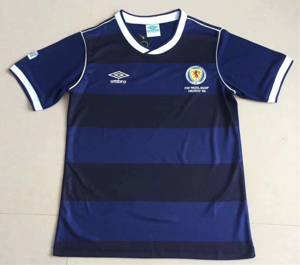 1986 Scotland Home Retro Soccer Jersey