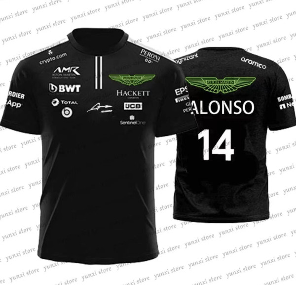 2023 F1 Aston New Pattern Short Sleeve Racing Suit