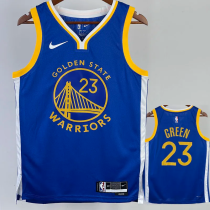 22-23 WARRIORS GREEN #23 Blue Top Quality Hot Pressing NBA Jersey (V领)