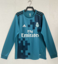 2017-2018 RMA Third Long Sleeve Player Version Retro Soccer Jersey