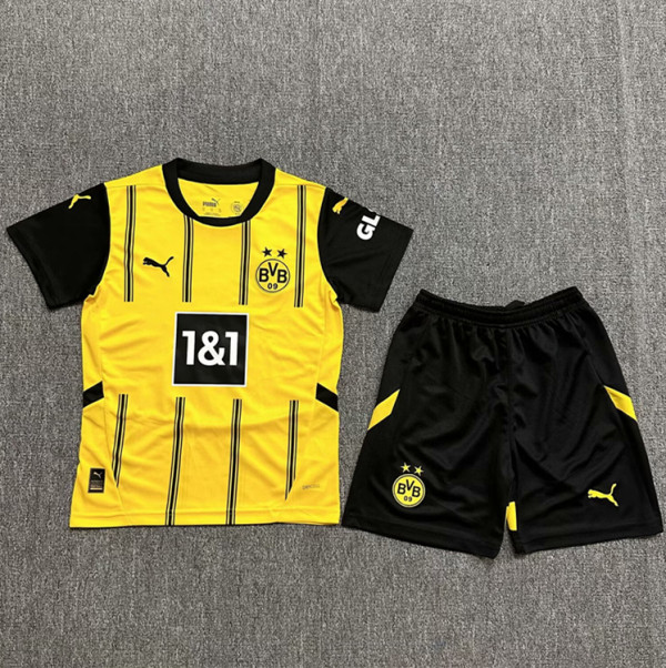 24-25 Dortmund Home Kids Soccer Jersey