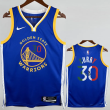 WARRIORS CURRY #30 Blue Top Quality Hot Pressing NBA Jersey
