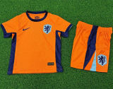 24-25 Netherlands Home Kids Player Version Soccer Jersey