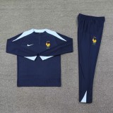 24-25 France High Quality Half Pull Tracksuit