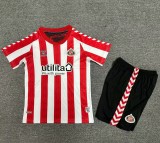 24-25 Sunderland Home Kids Soccer Jersey