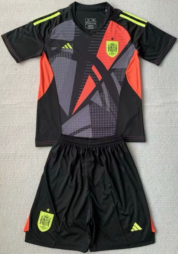 24-25 Spain Goalkeeper Kids Soccer Jersey