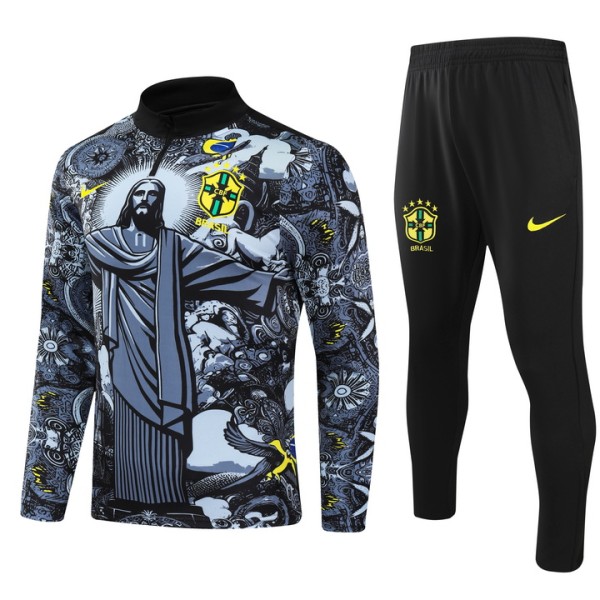 24-25 Brazil High Quality Half Pull Tracksuit