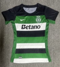 24-25 Sporting Lisbon Home Women Fans Soccer Jersey