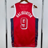 2024 Olympic Game USA HALIBURTON # 9 Red Basketball Jersey