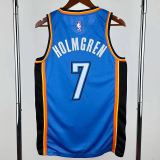 22-23 OKC Thunder HOLMGREN #7 Blue City Edition Top Quality Hot Pressing NBA Jersey