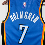 22-23 OKC Thunder HOLMGREN #7 Blue City Edition Top Quality Hot Pressing NBA Jersey