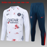 24-25 PSG High Quality Kids Half Pull Tracksuit