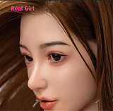 realgirl D5ヘッド 軟質シリコン製 可愛い 女性ヘッド ラブドールの頭 頭部単品 ヘッド単体 M16ボルト採用 145-165CM身長適用 職人メイク 塗装済み 口開閉機能付き リアルな口腔構造