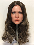 Real Girl ヘッド 軟質シリコン製 可愛い 女性ヘッド ラブドールの頭 頭部単品 ヘッド単体 M16ボルト採用 140-170CM身長適用 職人メイク 塗装済み 口開閉機能付き リアルな口腔構造