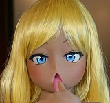 【金髪少女】Abbyヘッド & 135cm K-cup TPE製ラブドール アニメ 日焼け 爆乳 可愛いタープ IROKEBIJIN（色気美人）