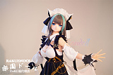 【アニメドール】wmdoll 159cm Bカップ#Y010ヘッド 猫耳 メイド ソフトビニール製ヘッド+TPE製ボディ 等身大リアルラブドール