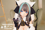 【アニメドール】wmdoll 159cm Bカップ#Y010ヘッド 猫耳 メイド ソフトビニール製ヘッド+TPE製ボディ 等身大リアルラブドール