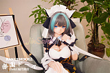 【アニメドール】wmdoll 159cm Bカップ#Y010ヘッド 猫耳 メイド ソフトビニール製ヘッド+TPE製ボディ 等身大リアルラブドール