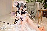 【アニメドール】wmdoll 159cm Bカップ#Y010ヘッド 猫耳 メイド ソフトビニール製ヘッド+TPE製ボディ 等身大リアルラブドール