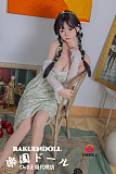 【花间精灵】青柠ヘッド & 158cm Cカップ メイク②  シリコン頭部+TPEボディロり系ラブドール ボディー材質など選択可能
