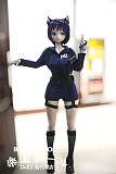 【警察官コス】DM02ヘッド＆147cm Dカップ 猫耳 ロり系 ビニールヘッド+TPEボディ Guava doll