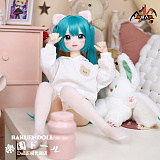 【即納・国内発送・送料無料】MOZU DOLL 85cm Aカップ 小音ちゃん ソフトビニール製頭部 TPE製ボディ 肌色＆眼球色＆メイク＆ウィッグ＆衣装は宣材写真と同じ 6kg