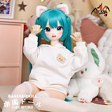 【即納・国内発送・送料無料】MOZU DOLL 85cm Aカップ 小音ちゃん ソフトビニール製頭部 TPE製ボディ 肌色＆眼球色＆メイク＆ウィッグ＆衣装は宣材写真と同じ 6kg
