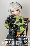 【新ボディー】DM02ヘッド＆145cm Ｂカップ 猫耳 ロり系 ビニールヘッド+TPEボディ Guava doll