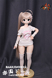 【アニメドール】3.5kg ミニドール 65cm 比奈ちゃん ソフトビニール製頭部 シリコン製 ボディ 宣伝画像と同じ制服も付属 Mozudoll