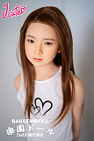 【ロり系】羽純ヘッド（植毛タイプ） ＆ 137cm バスト平 LL団 フルシリコンドール 可愛い女の子  J cute