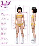 【ロり系】羽純ヘッド（植毛タイプ） ＆ 137cm バスト平 LL団 フルシリコンドール 可愛い女の子  J cute