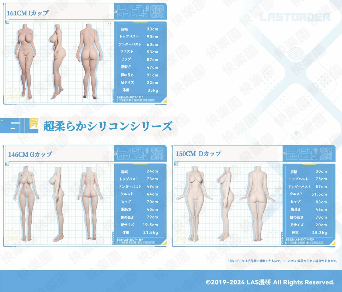 las漫研 ラブドール ボディータイプ 一覧表