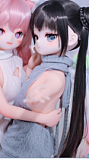Mozudoll 銀髪×小麦肌 85cm 小七（なな）ソフトビニール製頭部 TPE製ボディ ボディ選択可能  アニメドール 二次元ラブドール