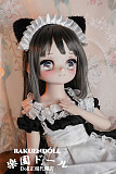 メイドスタイルの黒髪美少女フィギュア 70cmモデル