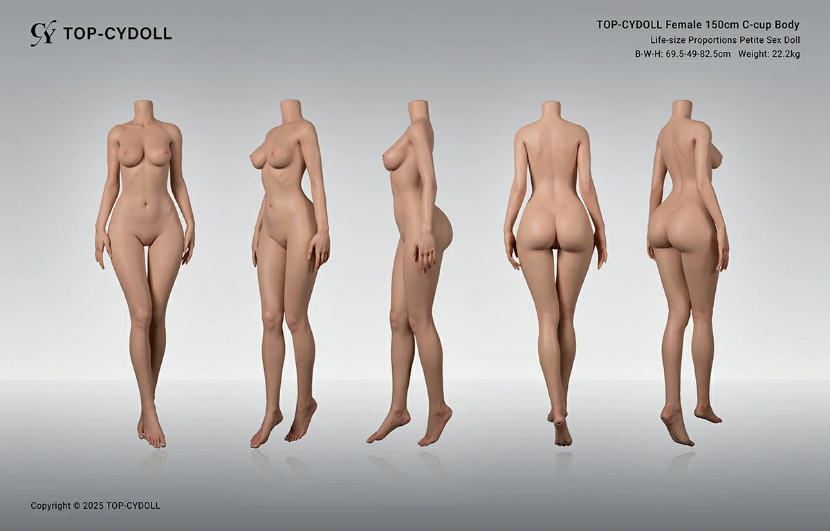 150cm ラブドール TOP-CYDOLL ボディー三面図