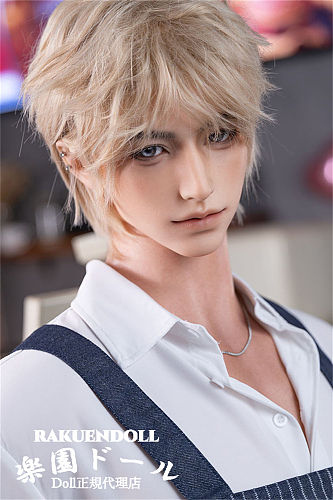 蛍火日記 新ボディー！ 江灵（Jiangling）ヘッド 180cm メイク⑤ 金色ショートヘアの癒し系男性ドール 広い肩幅と細身のウエスト フルシリコン製 優しい男の子 リアル塗装加工あり 女性向けのリアルドール