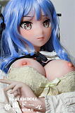 大きな瞳と青い髪が特徴のラブドール 中野花澄