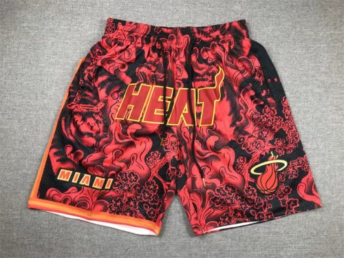 Miami Heat   pockets red  basketball shorts