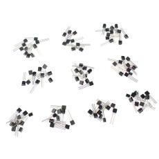 100pcs/set  Assorted Kit of TO-92 Transistors: NPN and PNP, 10 Values: BC337 BC327 2N2222 2N2907 2N3906 S8050 S8550 A1015 C1815
