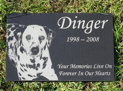 Engraved Photographic Granite Pet Memorial